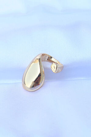 Dodes Dodes Pirinç Gold Renk Ayarlanabilir İri Bombeli Yüzük TG27BYK3178