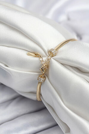 Dodes Dodes Pirinç VIP Seri Gold Renk Kutup Yıldızı Model Kadın Bileklik TG27BB7937