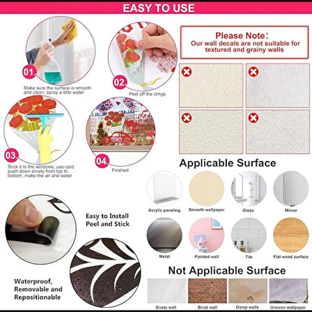 Dodes Tropikal Bitkiler Duvar Stickerı Model A