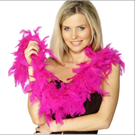 Dodes Fuşya Renk Kabarık Tüylü Otriş Boa Gerçek Tüy Dekorasyon