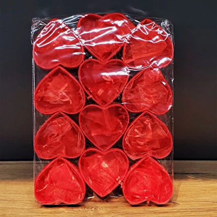 Dodes Kırmızı Kalpli Tül Kese