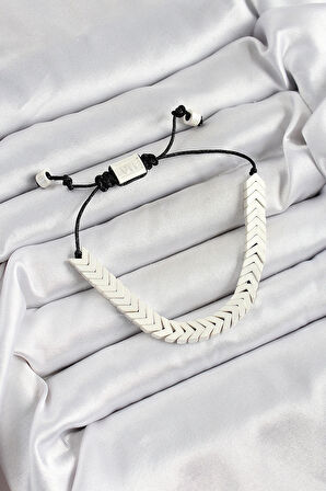 Dodes Dodes Pirinç Asansörlü Beyaz Juju Kadın Bileklik TG27BB7189