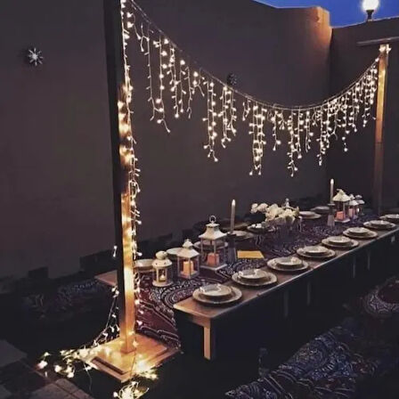 Dodes 3m 100 LED Çakarlı IP65 Dış Mekan Saçak Perde