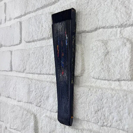 Dodes Bambu Çift Taraflı Siyah Yelpaze 12'li Paket