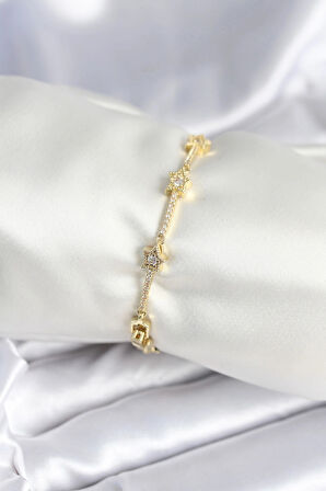 Dodes Dodes Pirinç Gold Renk Halley Yıldız Model Kadın Bileklik TG27BB7984