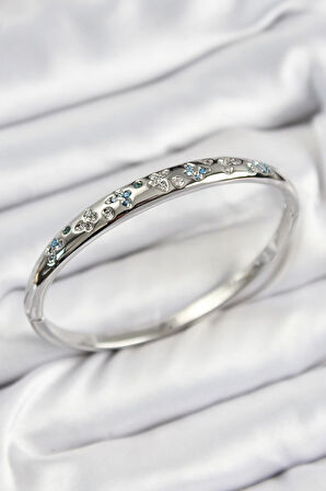 Dodes Dodes Pirinç Zirkon Taşlı Kelebek Model Gümüş Renk Kadın Kelepçe TG27BB7569