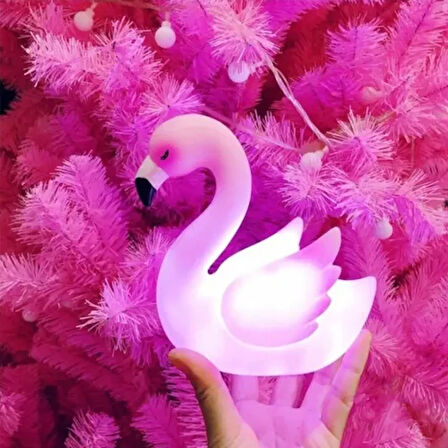 Dodes Led Işıklı Flamingo Masa Lambası