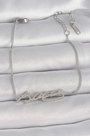 Dodes Dodes 316L Çelik Gümüş Renk Atatürk İmza Model Kadın Bileklik TG27BB6660