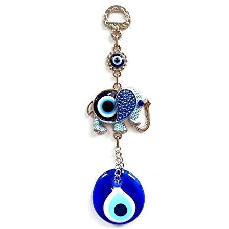 Dodes Cam Nazar Boncuklu Filli Mini Duvar Süsü