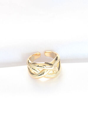 Dodes Dodes Düğüm Model Gold Renk Ayarlanabilir Yüzük TG27BYK3126