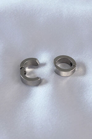 Dodes Dodes 316L Çelik Gümüş Renk Sıkıştırmalı Erkek Küpe TG27EKP277