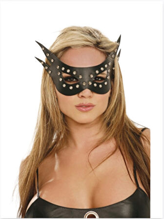 Dodes Dodes Deri Sivri Uçlu Metalli  Seksi  Parti Maskesi TG275404
