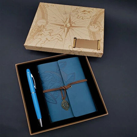 Dodes Defter Kalem Mavi Set