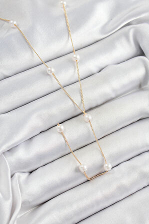 Dodes Dodes Pirinç İnci Figürlü Y Model Gold Renk Kadın Kolye TG27BKO10340