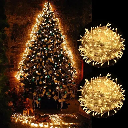 Dodes 10m 60 LED Pilli 2 Kademeli Gün Işığı (Şeffaf Kablo)