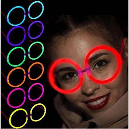 Dodes Glow Stick Yuvarlak Gözlük 12 Adet