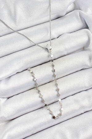 Dodes Dodes Pirinç Zirkon Taşlı Yıldız Figürlü Y Model Gümüş Renk Kadın Kolye TG27BKO10309