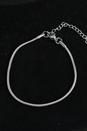 Dodes Dodes 316L Çelik Oval İtalyan Model Gümüş Renk Erkek Bileklik TG27EB3739