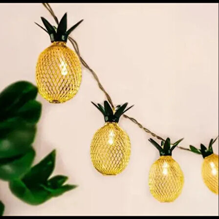 Dodes 2 Metre 10 LED Pilli 2 Kademeli Ananas Led Işık