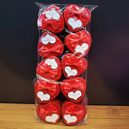 Dodes Kırmızı Metal Kalp Hediye Kutusu