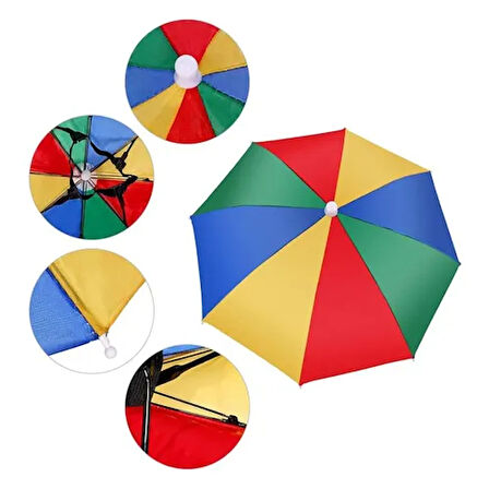 Dodes Gökkuşağı Kafa Şemsiyesi