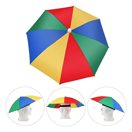 Dodes Gökkuşağı Kafa Şemsiyesi