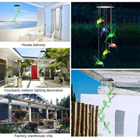 Dodes Solar Led Işıklı Kuşlu Bahçe Dekoru
