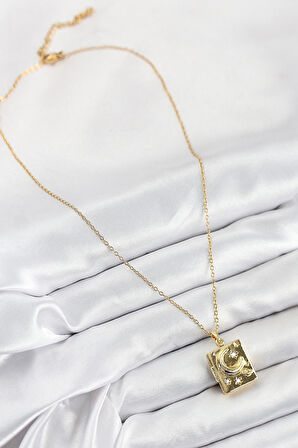 Dodes Dodes 316L Çelik Zirkon Taşlı Açılabilr Kapaklı Kitap Model Gold Renk Kadın Kolye TG27BKO10515