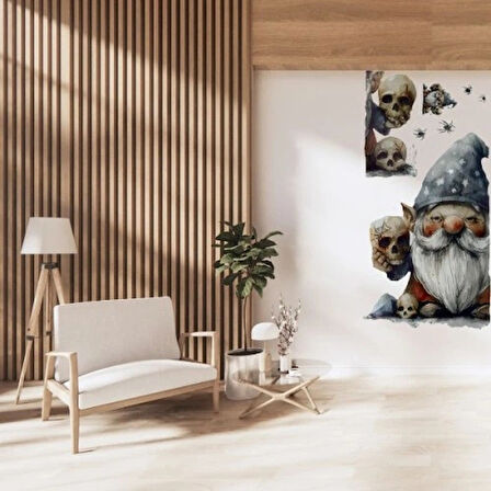 Dodes Gotik Cüce ve Kafatası Duvar Sticker Seti