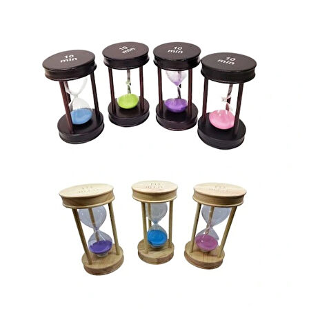 Dodes Dekoratif Ahşap 10 Dakika Kum Saati