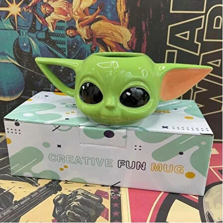 Dodes Sevimli Uzay Karakteri Figürlü Seramik Kupa