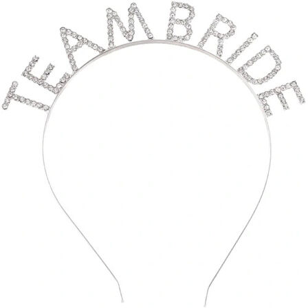 Dodes Gümüş Kaplama Kristal Taşlı Team Bride Taç