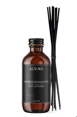 Amber Romantik Çubuklu Oda Kokusu Esansiyel Uçucu Yağlar 100ml