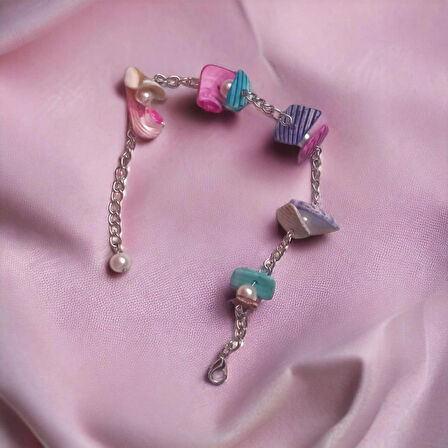 Deniz Kabuğu Boncuk Doğal İnci Boncuk Aesthetic Soft Vibes Vintage Tasarım Hediyelik Zincir Bileklik