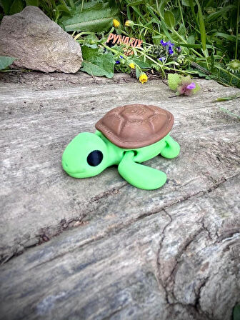 Deniz Kaplumbağası Oyuncak - Okyanusun Bilge Yüzücüsü 🐢🌊✨3d Hareketli Organik Model - Orta Boy
