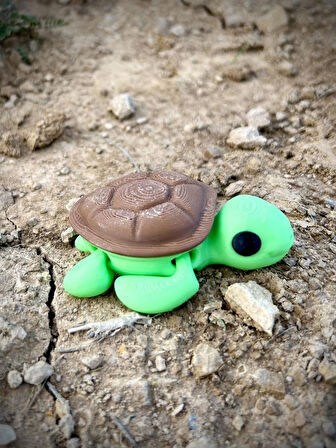 Deniz Kaplumbağası Oyuncak - Okyanusun Bilge Yüzücüsü 🐢🌊✨3d Hareketli Organik Model - Orta Boy