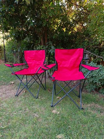 Mandella Rejisör Kamp Sandalyesi Piknik, Plaj, Balıkçı,Bahçe,Balkon Sandalyesi Kırmızı (1 Adet)