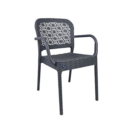 Mandella Ares Rattan Koltuk (2 Adet) Antrasit