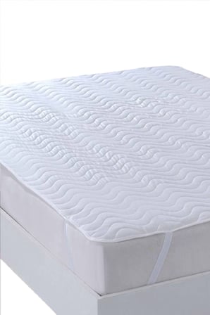 Derbey 220x200 cm Sıvı Geçirmez Köşe Lastikli Kapitoneli Çift Kişilik Yatak Koruyucu Alez