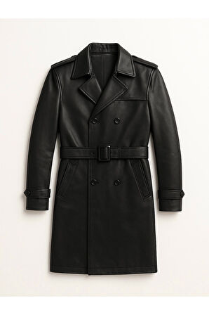 Premium Deri Trençkot Kaban