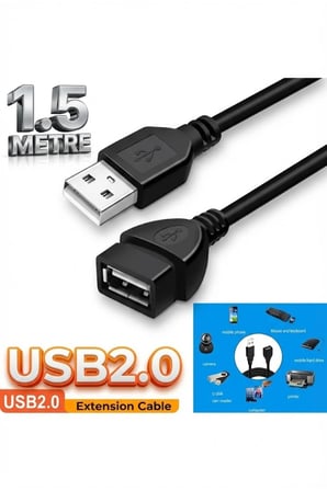 3in1 5 Metre Usb Uzatma + 3 Metre Usb Uzatma + 1.5 Metre Usb Uzatma High Speed Usb 2.0 Gerçek Kablo