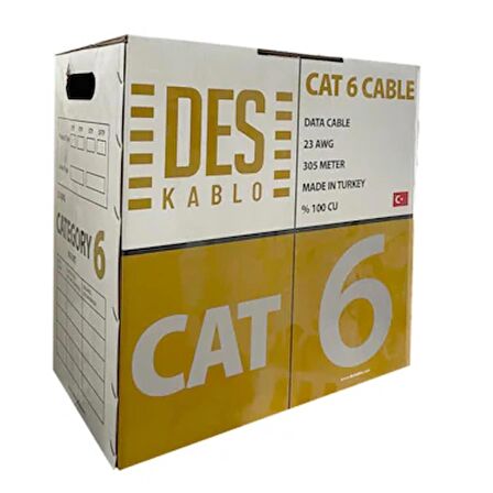 Des Kablo Cat 6 Utp 23 Awg Bakır 305M