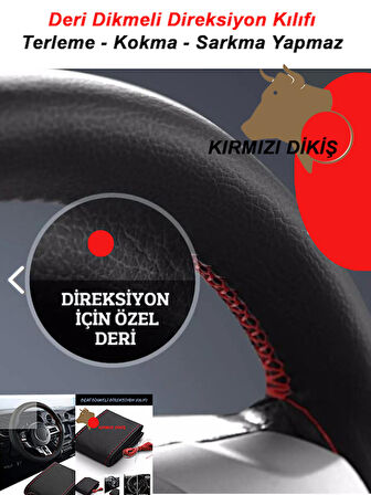 CHEWROLET TRAX  uyumlu oto,araç  direksiyon kılıfı kırmızı dikiş