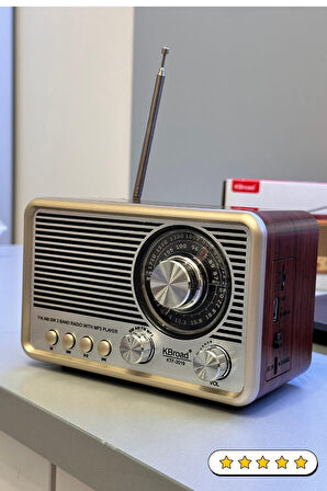 Retro Vintage Nostaljik Radyo Bluetootlu Fenerli Mini Kibar Fm Radyo Şık Ve Tarz Bir Arada 