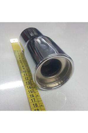 60 Lık Islık Sesli Vidalı Nikelaj Egzoz Ucu Kolay Montajlı