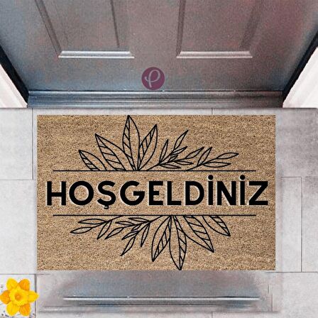 Kapı Önü Paspası Dekoratif Dijital Baskı Hoşgeldiniz P-2312