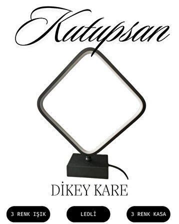 Kutupsan Dikey Kare Led Abajur