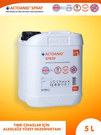 ACTOANID® SPRAY 5 litre | Alkol İçermeyen Yüzey Dezenfektanı