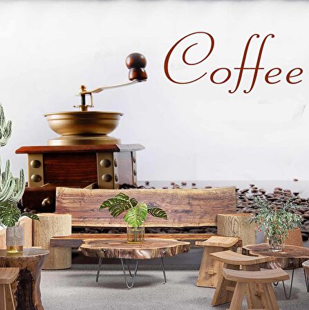 Kahve Makinelı Cafe Duvar Kağıdı Baskı