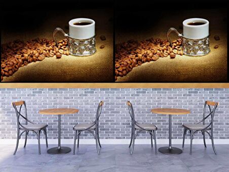 Fincanda Kahve Cafe Duvar Kağıdı Baskı